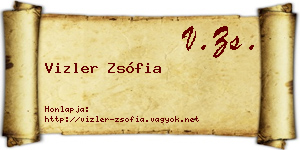 Vizler Zsófia névjegykártya