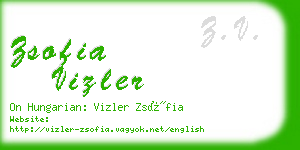 zsofia vizler business card